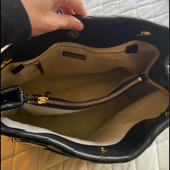 Kira Chevron Quilted Leather Tote - Picture 5 of 5